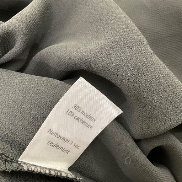 ecru Modal -Cashmere Tunic Top women’s L green long sleeve v-neck soft casual - Picture 6 of 12